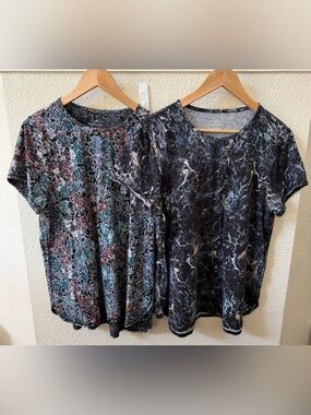 J.Jill Size XL Petite Progress Shirttail Tee (Lot Of 2) Pima Cotton/Spandex